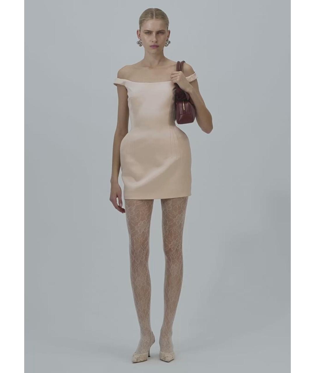 MAGDA BUTRYM Розовое шелковое коктейльное платье, фото 2