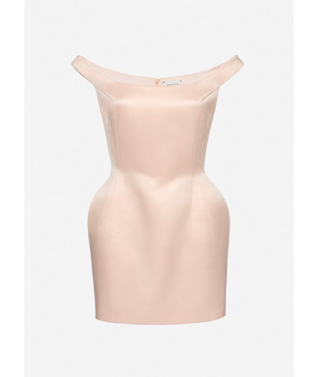 MAGDA BUTRYM Розовое шелковое коктейльное платье, фото 9