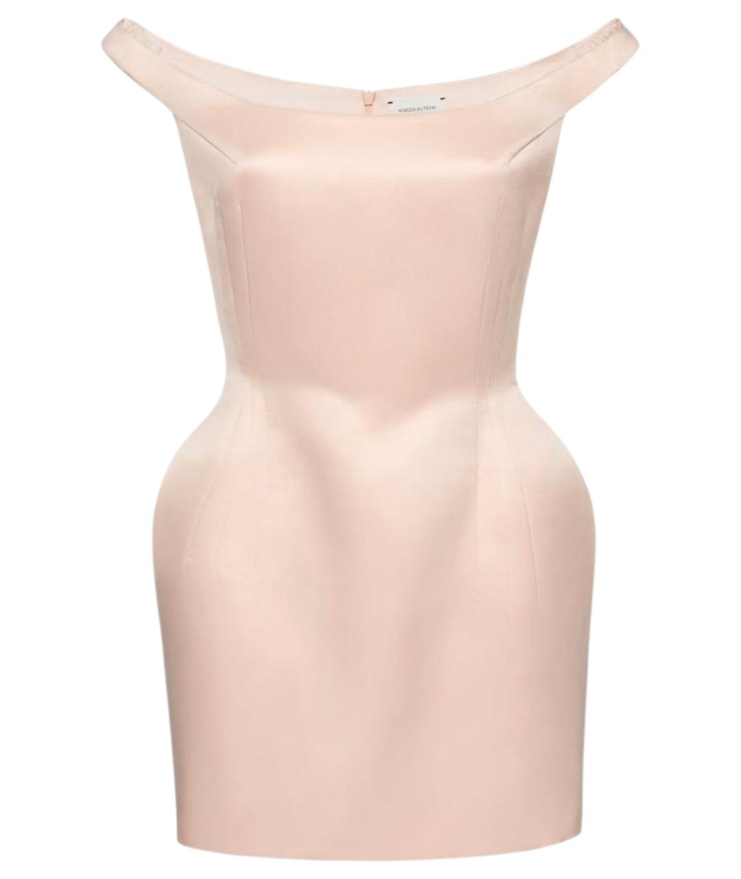 MAGDA BUTRYM Розовое шелковое коктейльное платье, фото 1