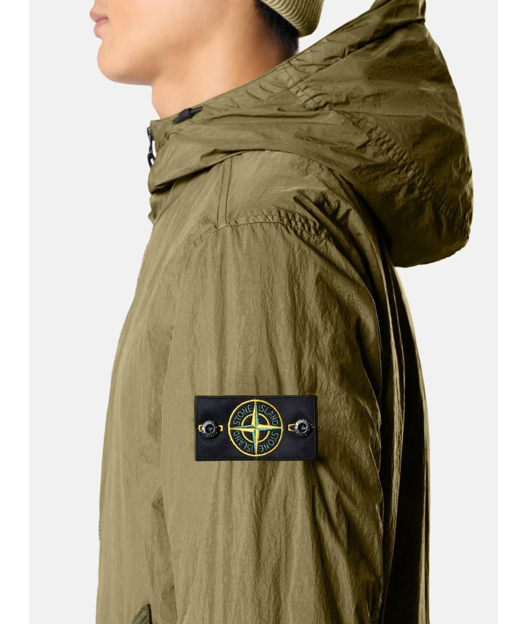 STONE ISLAND Хаки полиамидовая куртка, фото 3