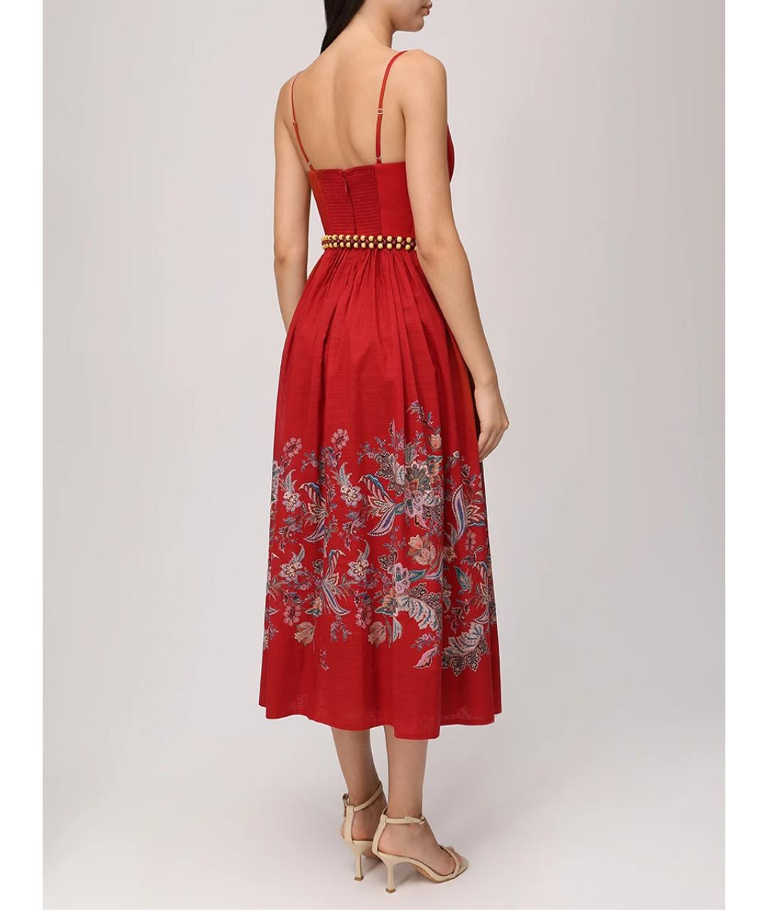 ZIMMERMANN Красный хлопковый сарафан, фото 3