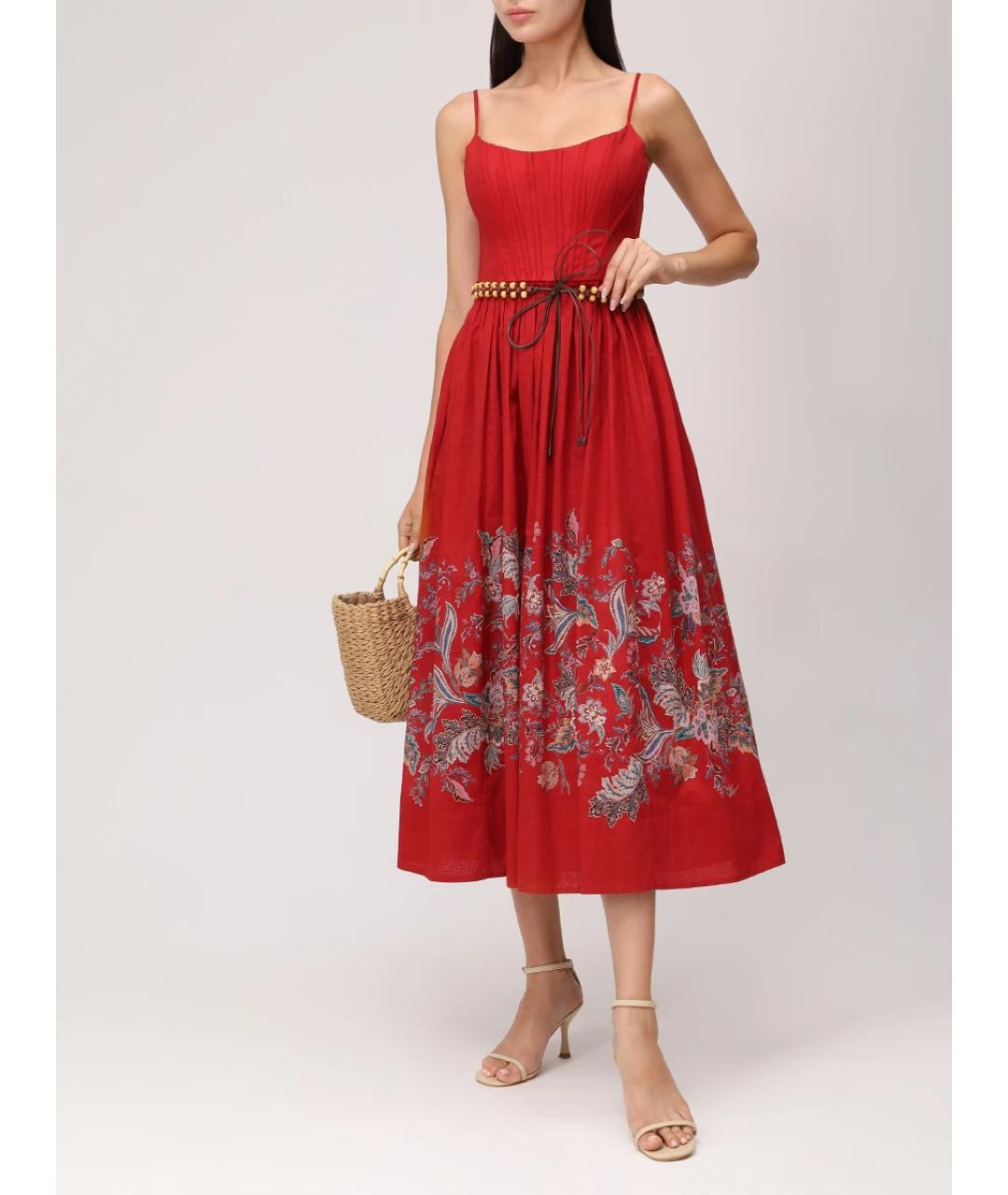 ZIMMERMANN Красный хлопковый сарафан, фото 2