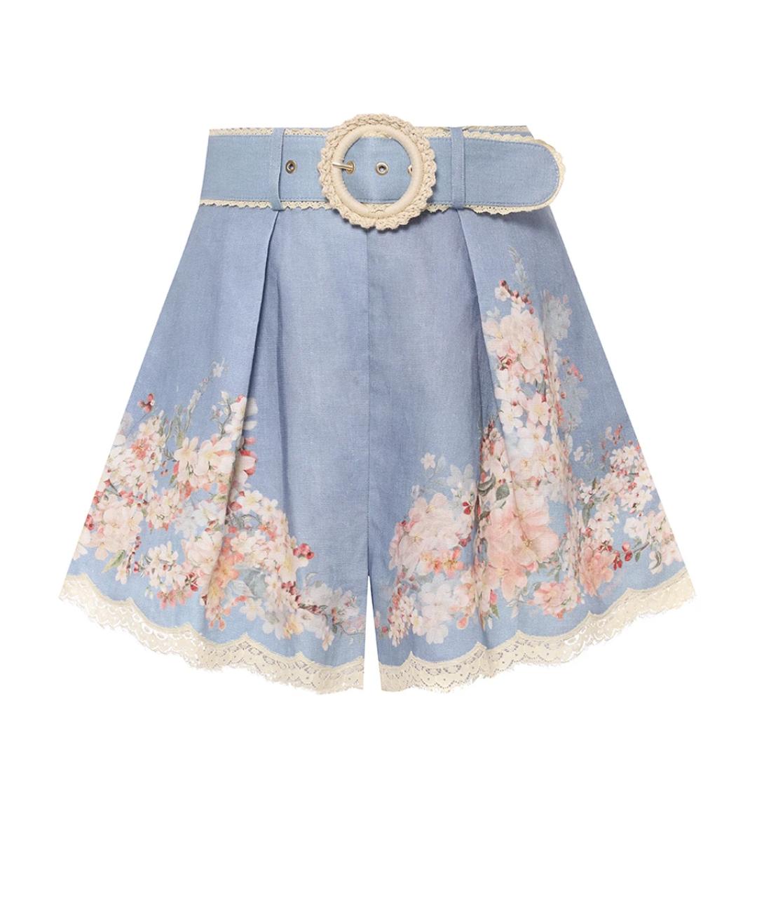 ZIMMERMANN Мульти льняные шорты, фото 1