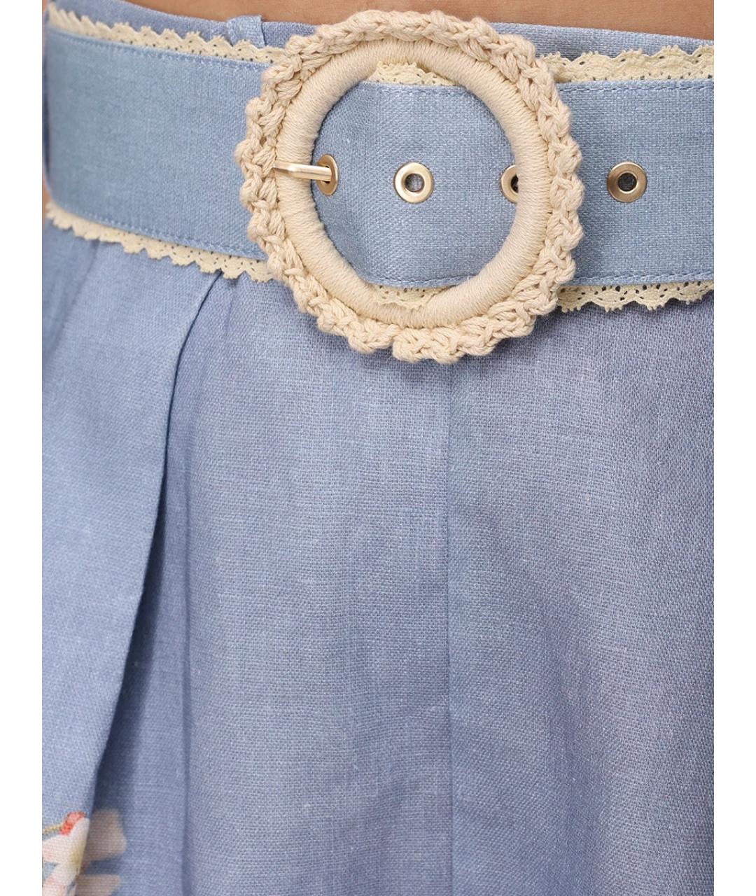 ZIMMERMANN Мульти льняные шорты, фото 5