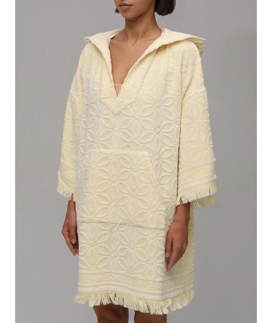 ZIMMERMANN Желтое хлопковое повседневное платье, фото 4