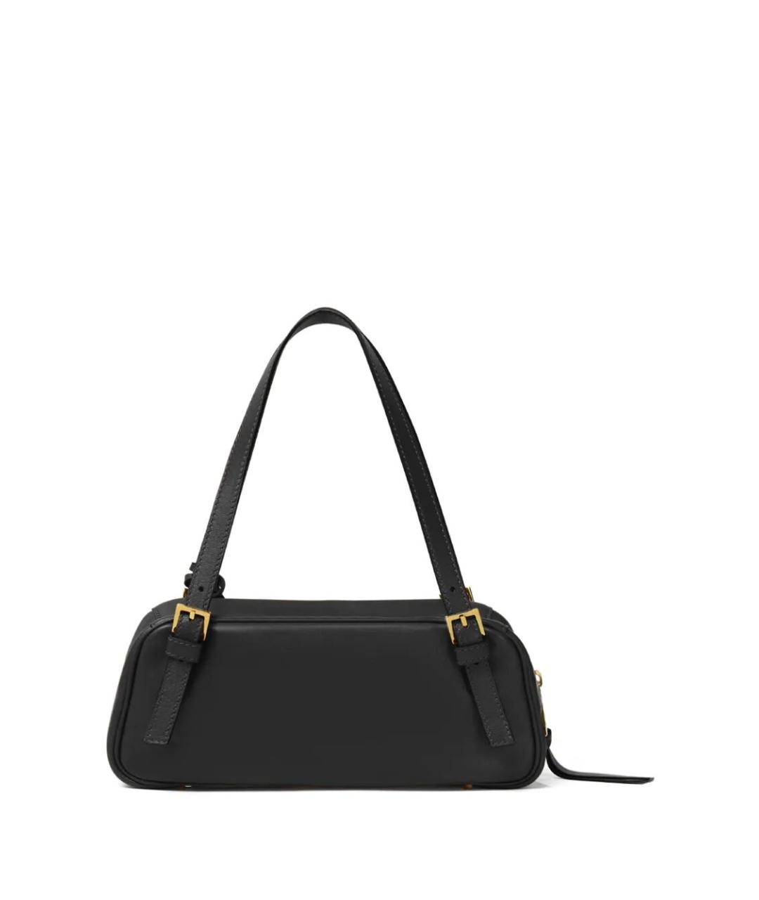 VERSACE Черная кожаная сумка тоут, фото 4