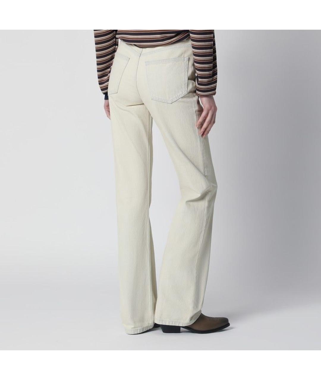 A.P.C. Бежевые хлопковые прямые джинсы, фото 2