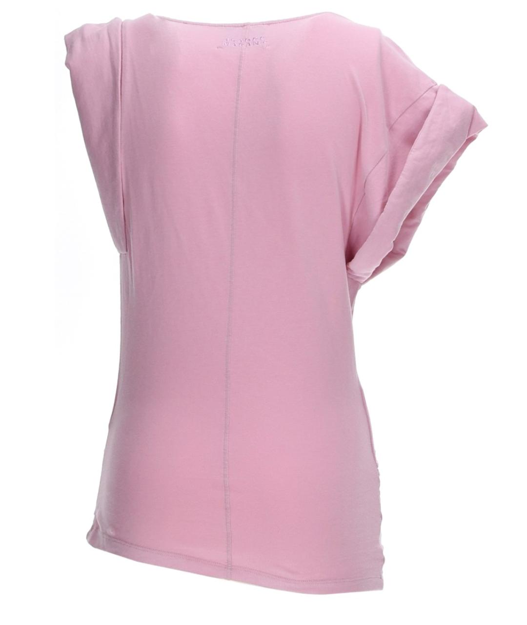 ISABEL MARANT Розовая хлопковая футболка, фото 3