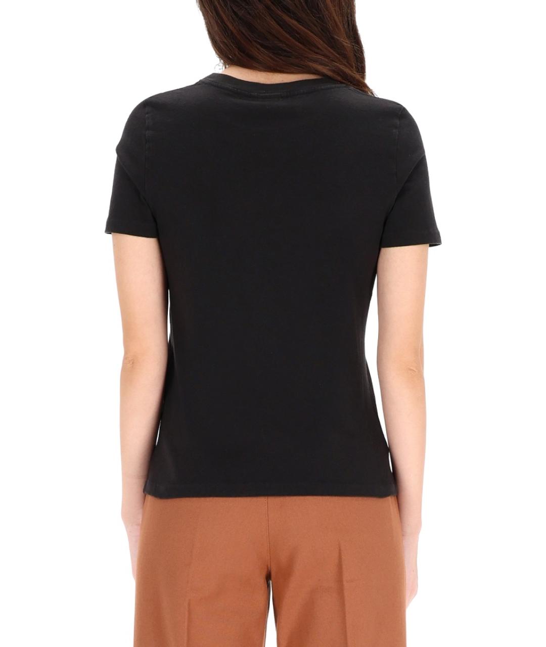 CHLOE Черная хлопковая футболка, фото 4