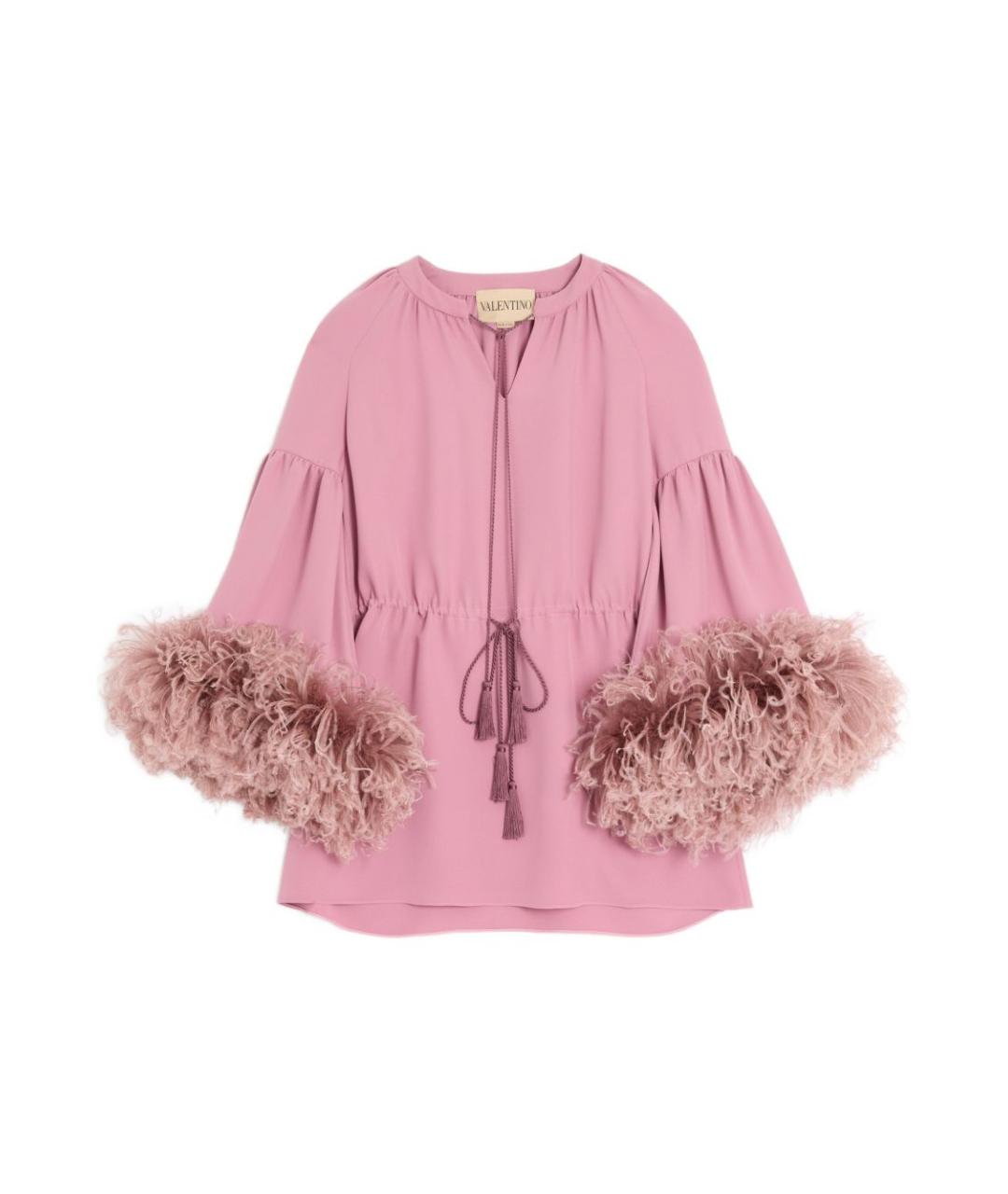 VALENTINO Розовая шелковая блузы, фото 1