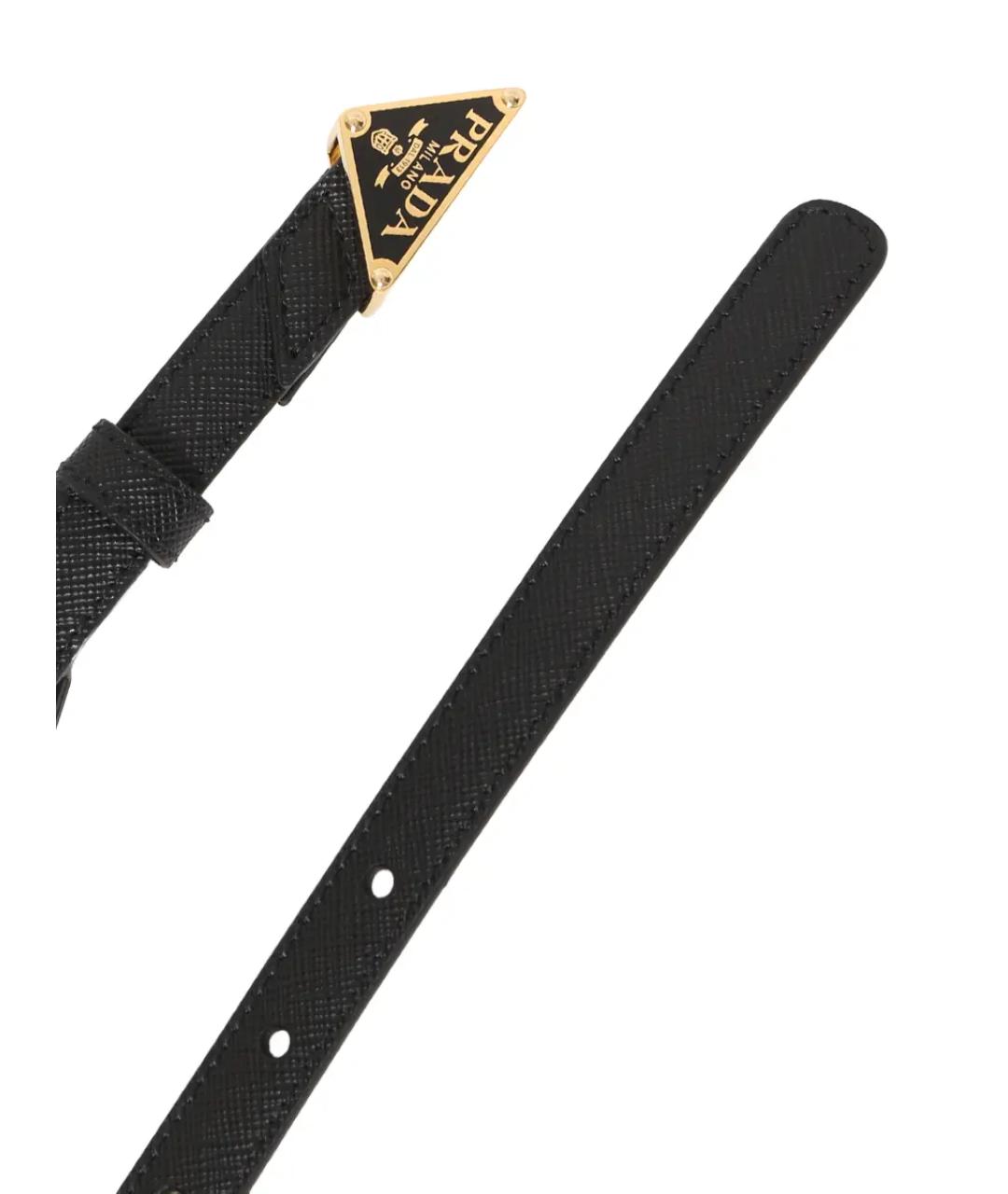 PRADA Черный кожаный ремень, фото 3