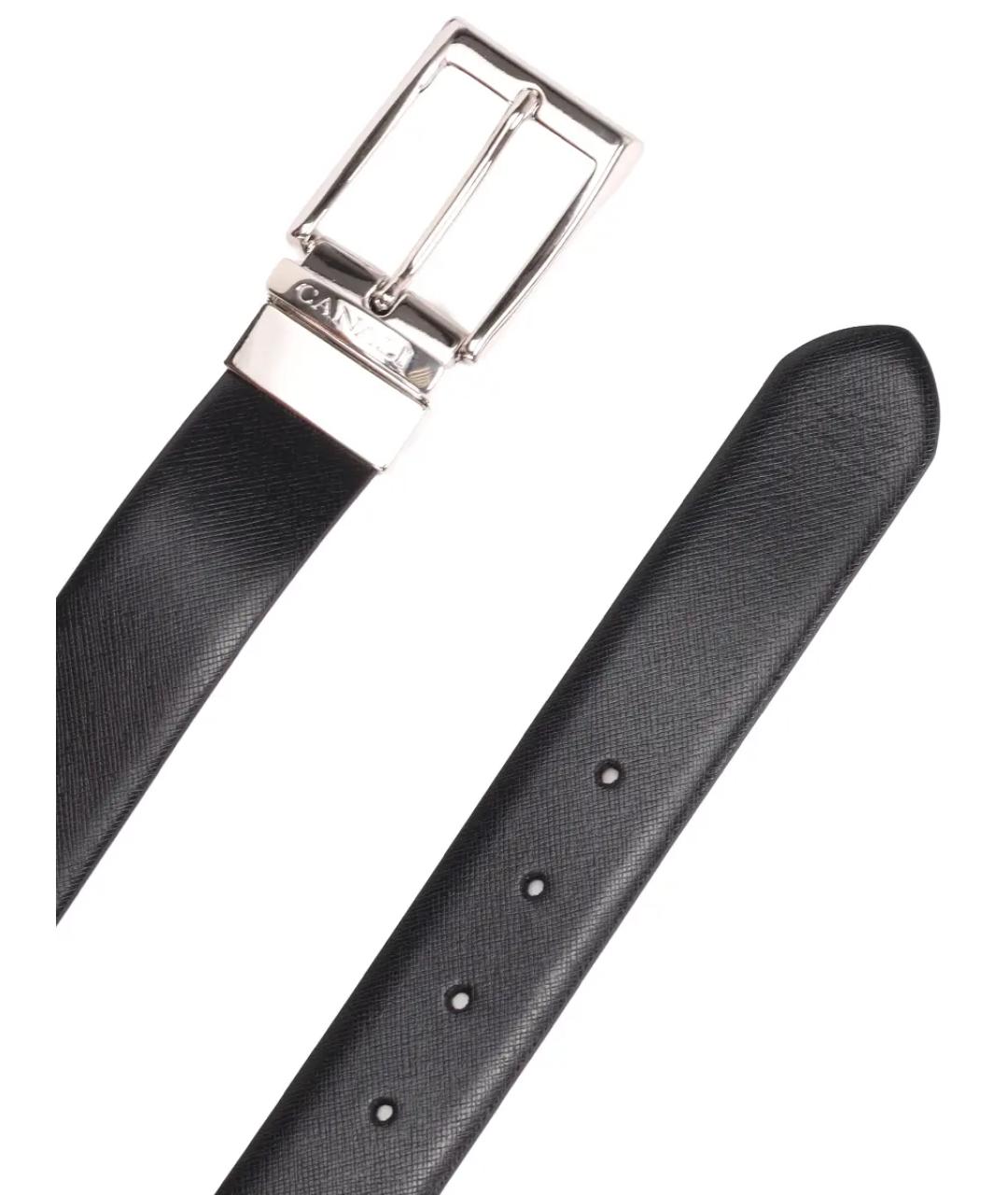 CANALI Черный кожаный ремень, фото 4
