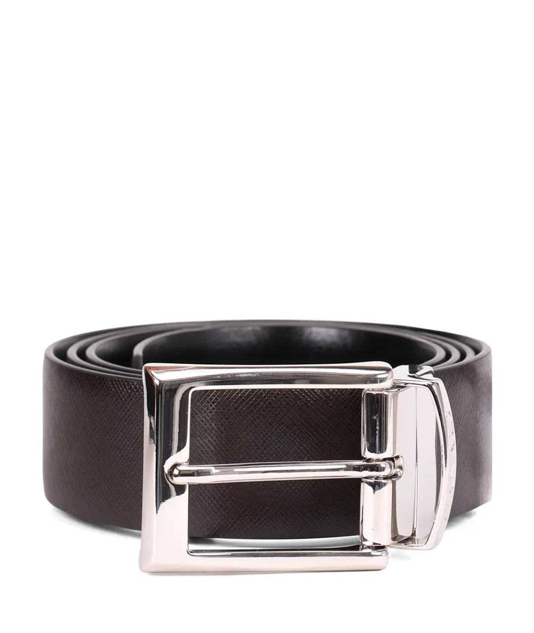 CANALI Коричневый кожаный ремень, фото 1