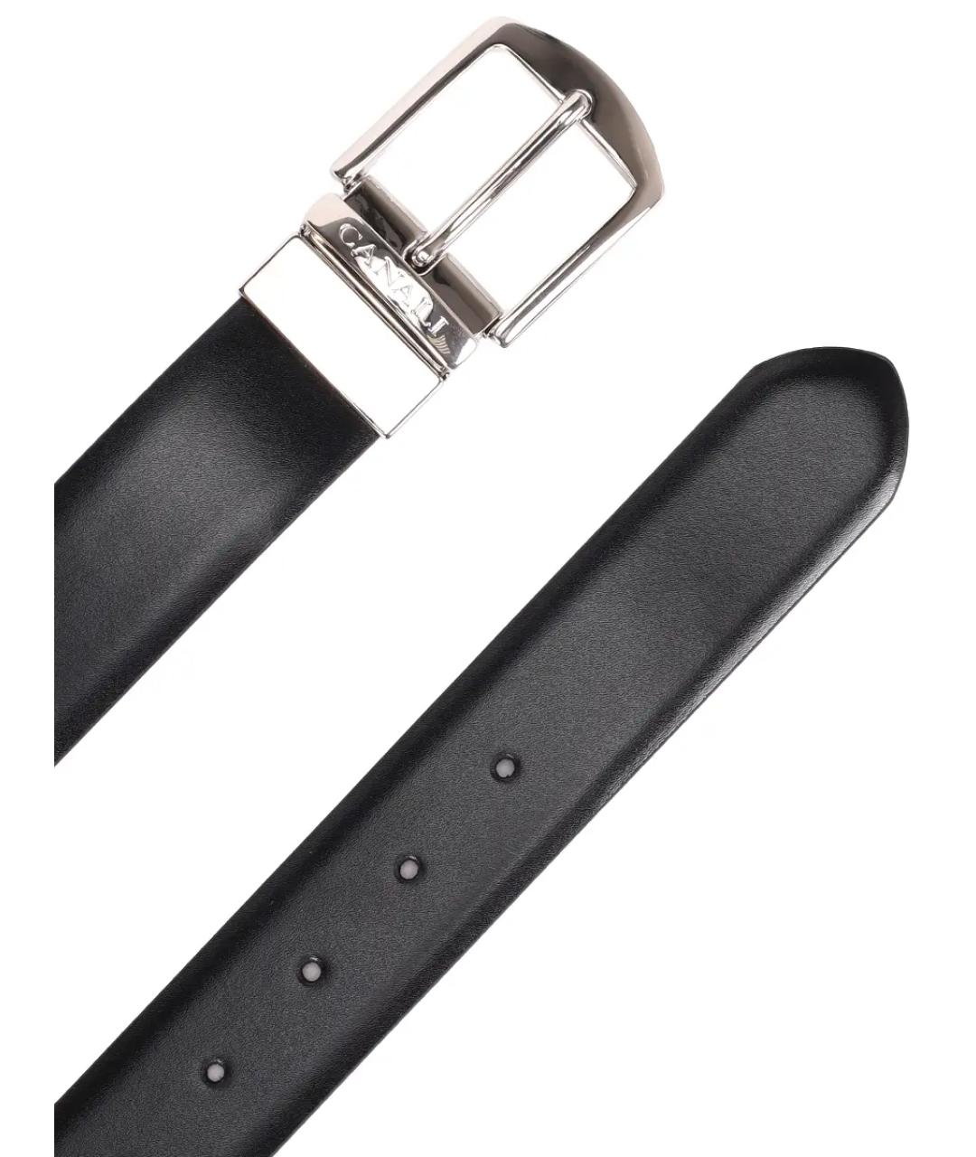 CANALI Черный кожаный ремень, фото 4