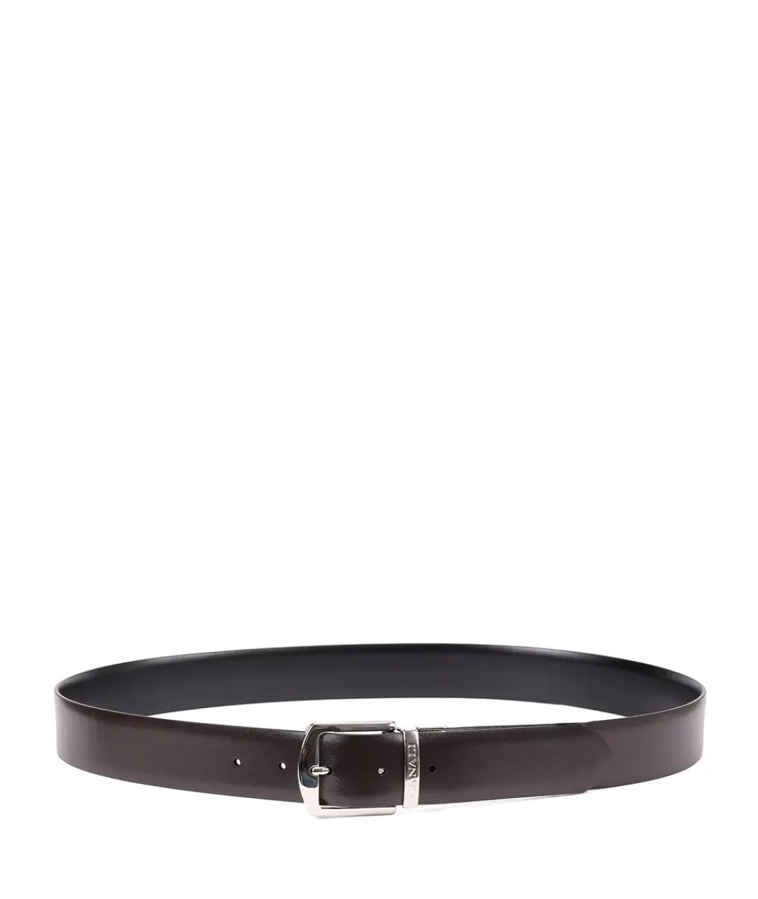 CANALI Черный кожаный ремень, фото 3