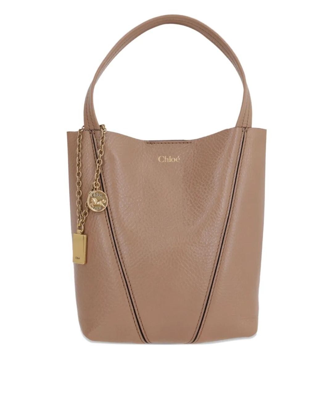 CHLOE Розовая кожаная сумка тоут, фото 1