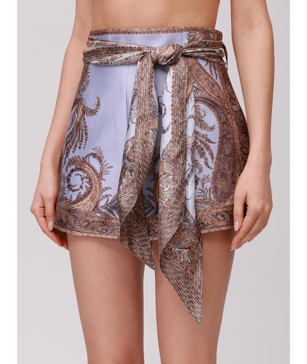 ZIMMERMANN Мульти шелковые шорты, фото 4