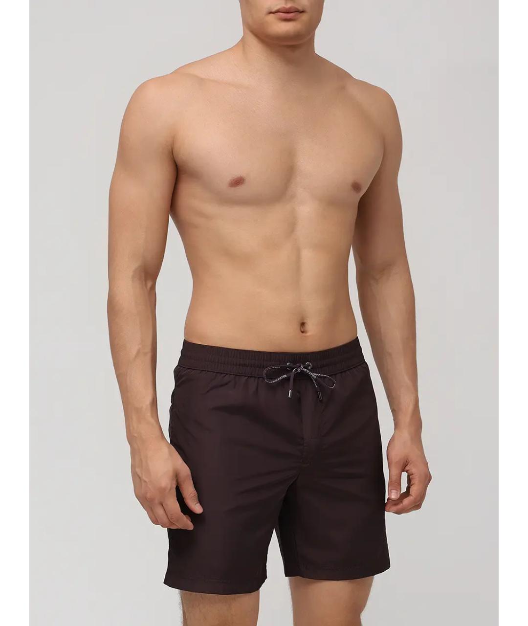 DOLCE&GABBANA Коричневые полиамидовые шорты, фото 2