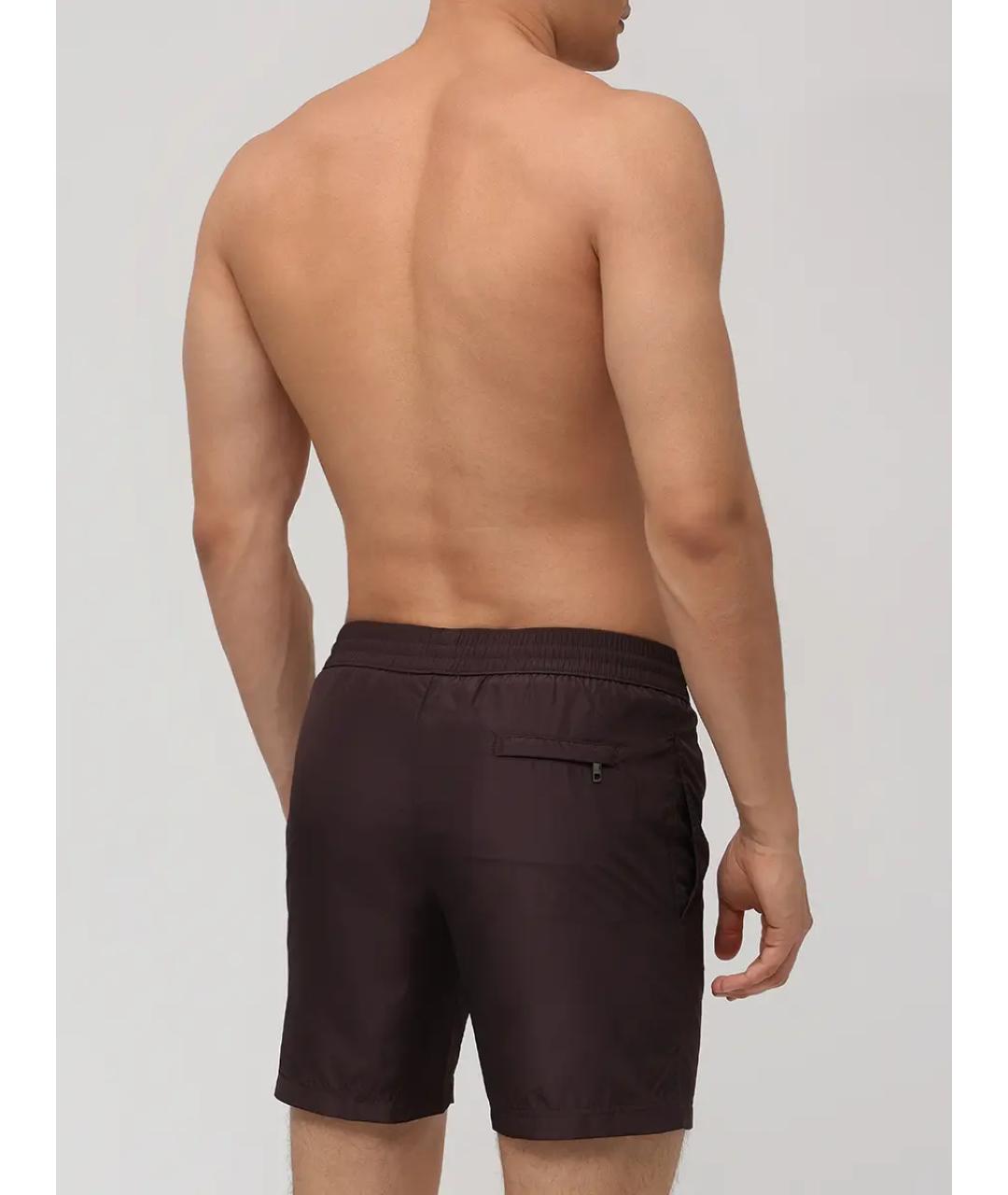 DOLCE&GABBANA Коричневые полиамидовые шорты, фото 3