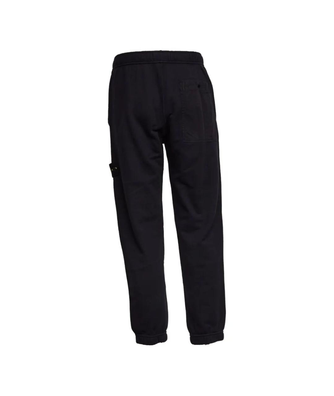 STONE ISLAND Темно-синие хлопковые повседневные брюки, фото 2