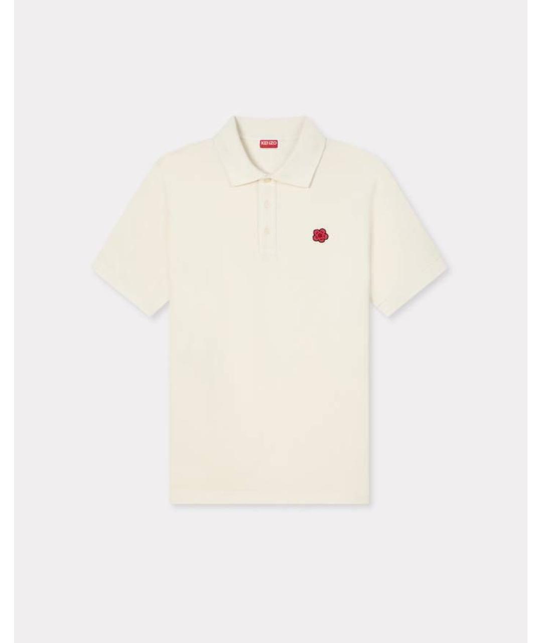 KENZO Бежевая хлопковая футболка, фото 5