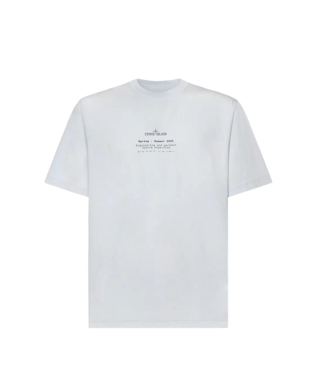 STONE ISLAND Синяя хлопковая футболка, фото 1