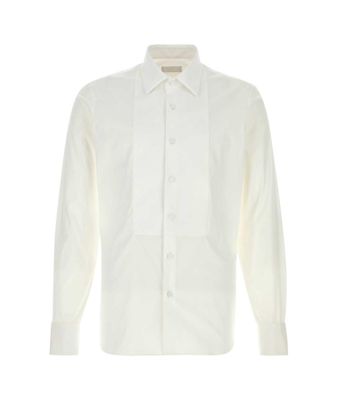 PRADA Белая хлопковая классическая рубашка, фото 1