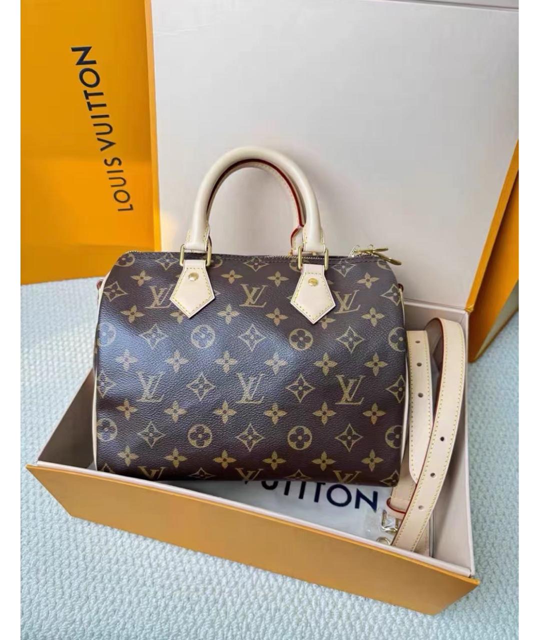 LOUIS VUITTON Коричневая сумка с короткими ручками, фото 3