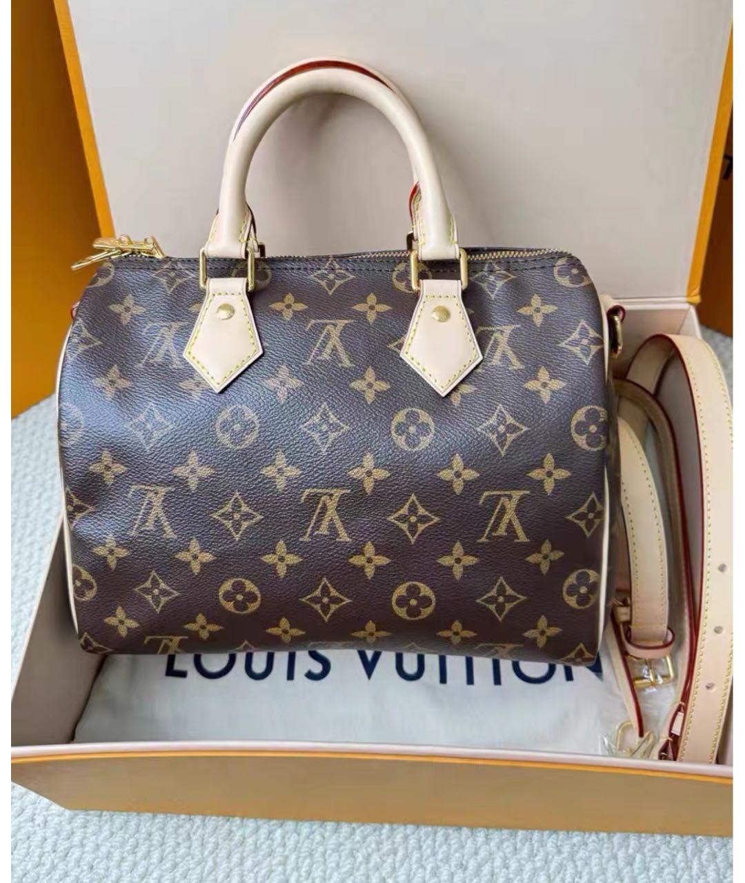 LOUIS VUITTON Коричневая сумка с короткими ручками, фото 2