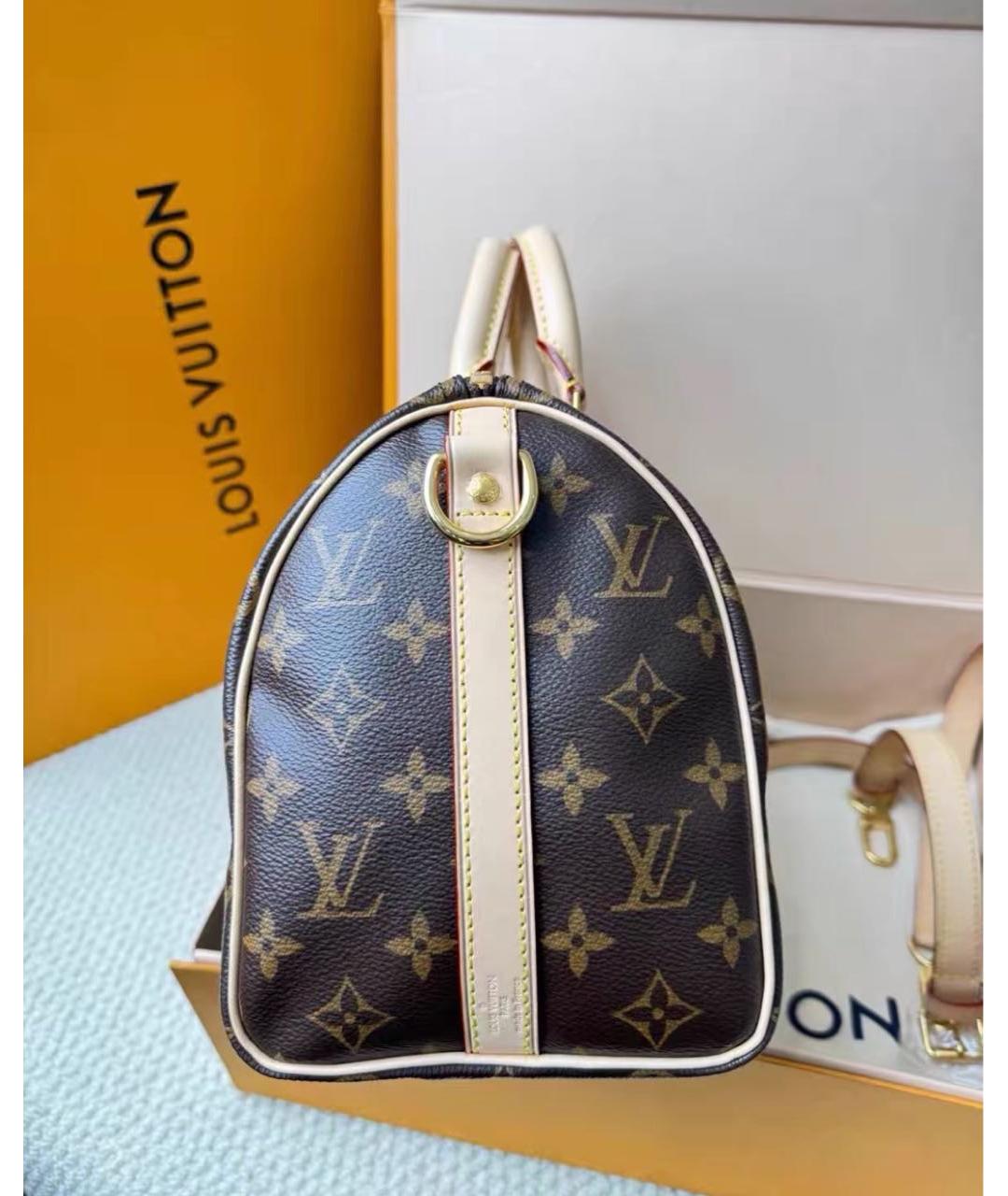 LOUIS VUITTON Коричневая сумка с короткими ручками, фото 5