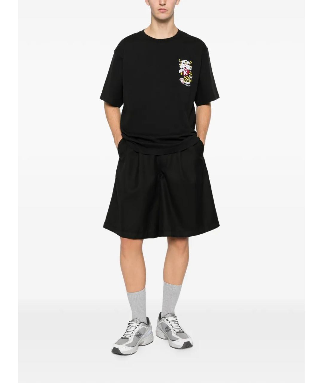 KENZO Черная хлопковая футболка, фото 2