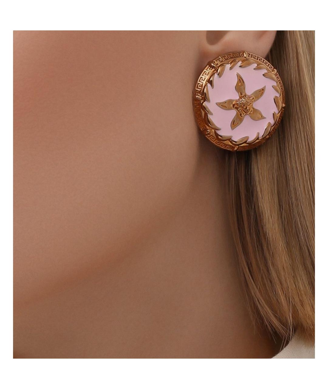 VERSACE Белые металлические серьги, фото 4