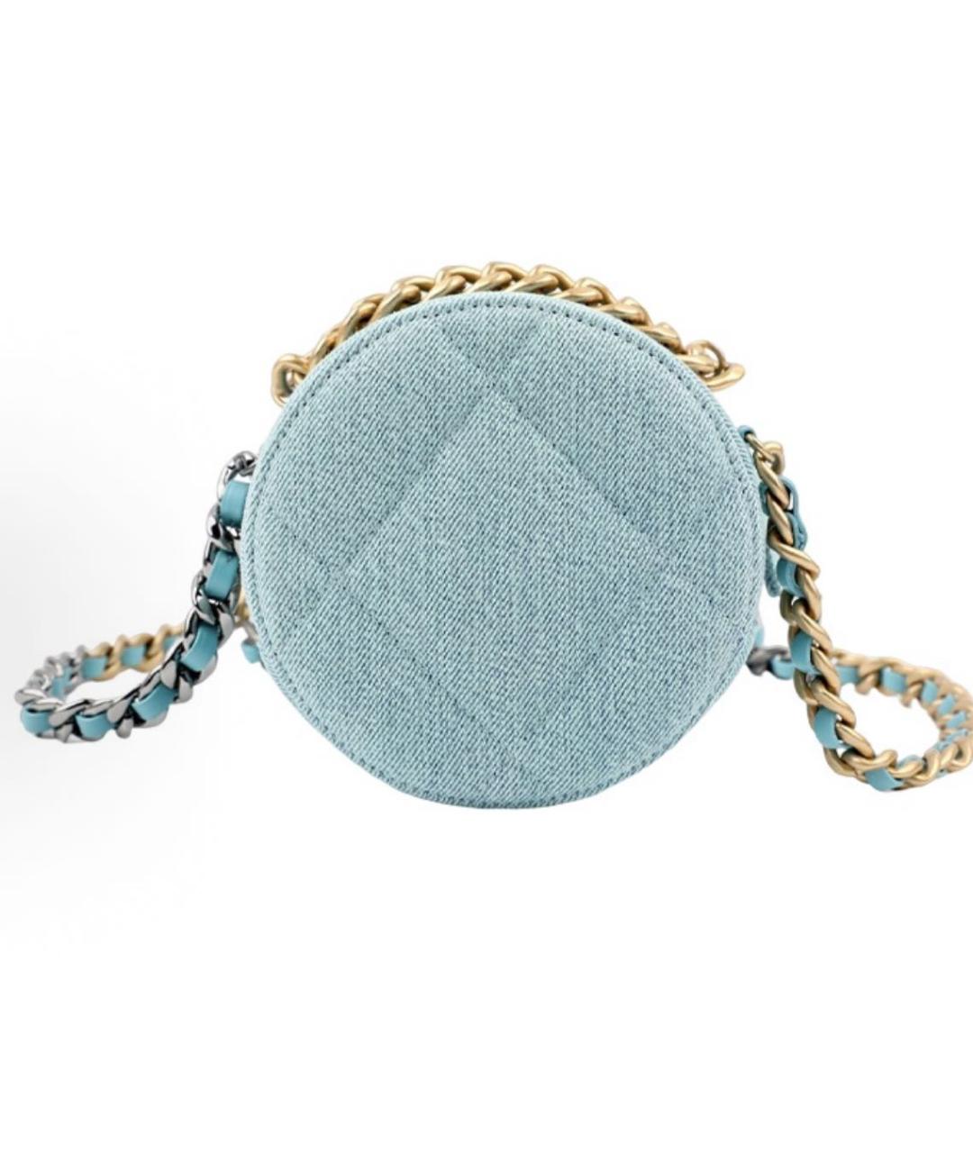 CHANEL Голубая деним сумка через плечо, фото 2