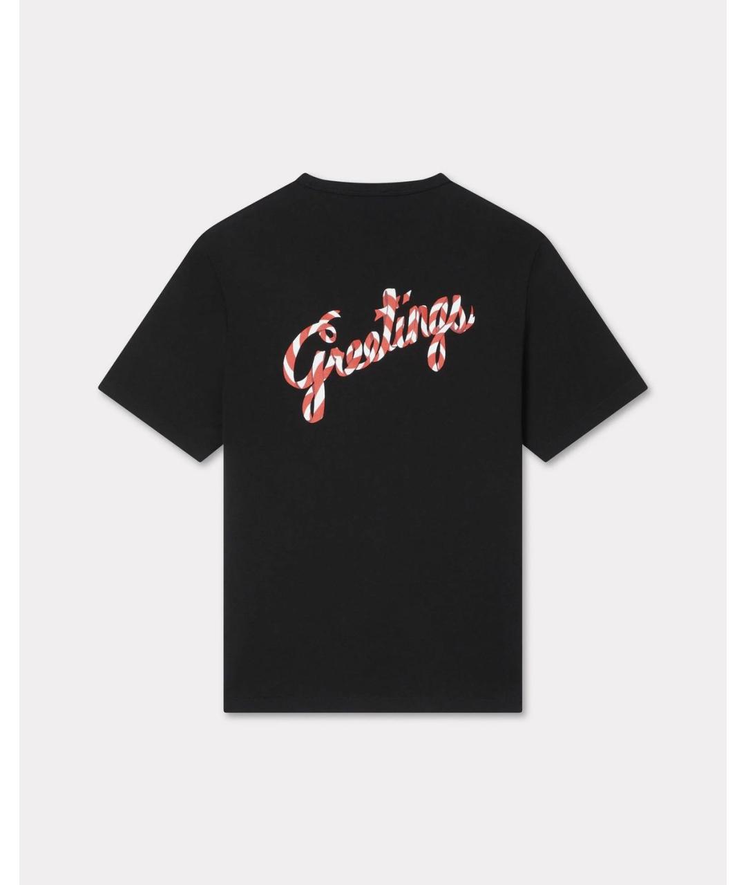 KENZO Черная хлопковая футболка, фото 2