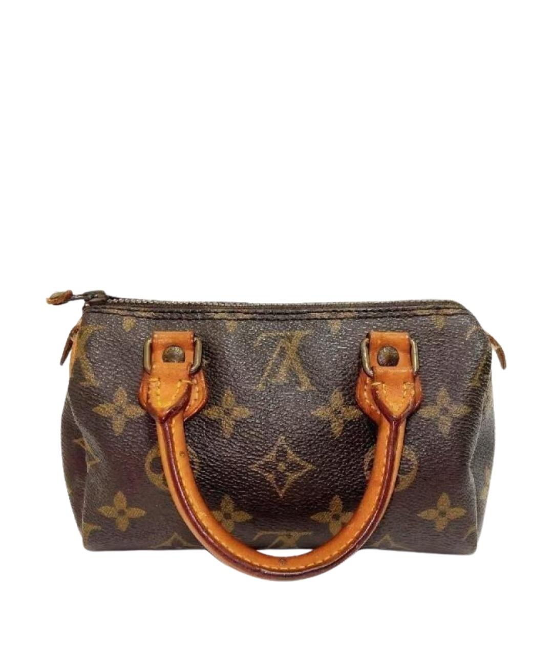 LOUIS VUITTON Коричневая кожаная сумка с короткими ручками, фото 1