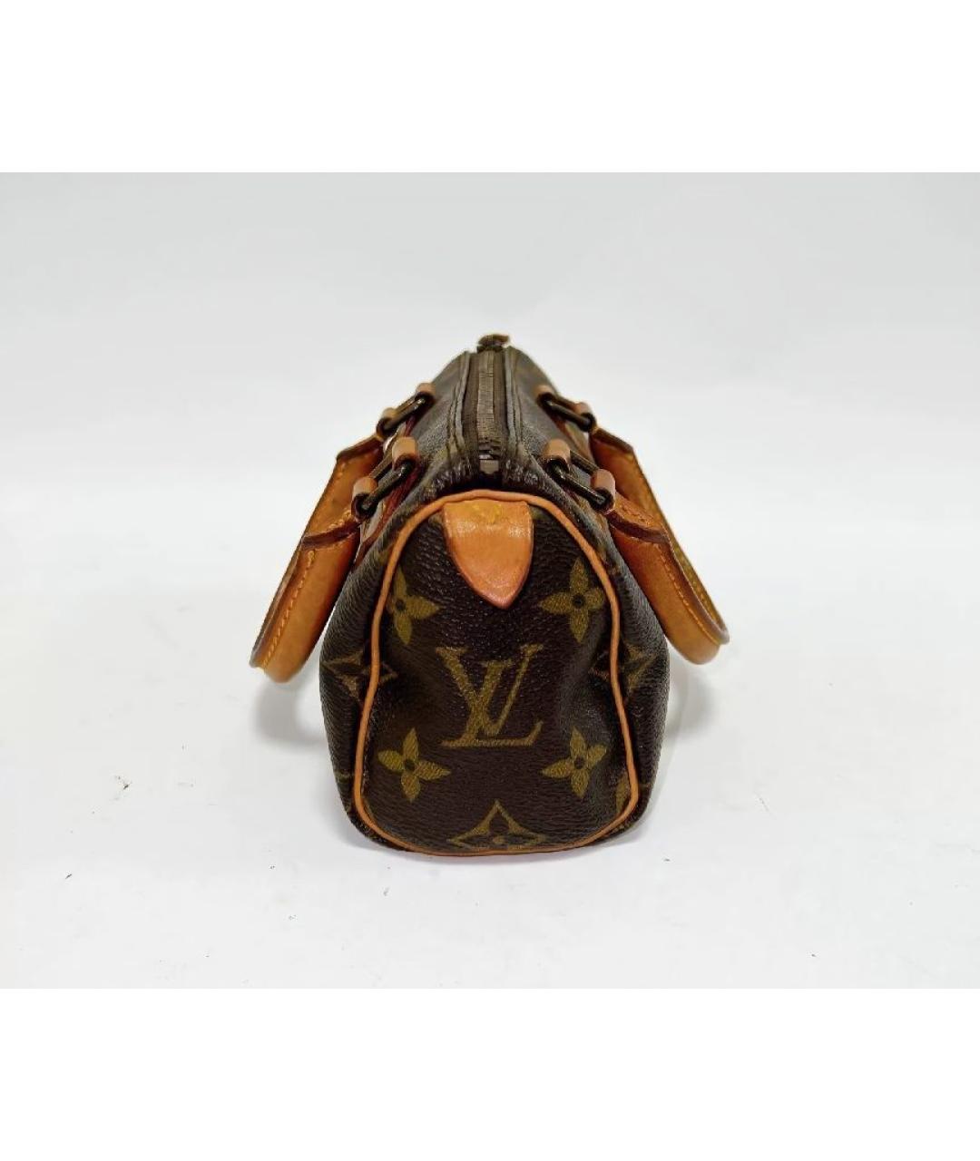 LOUIS VUITTON Коричневая кожаная сумка с короткими ручками, фото 2