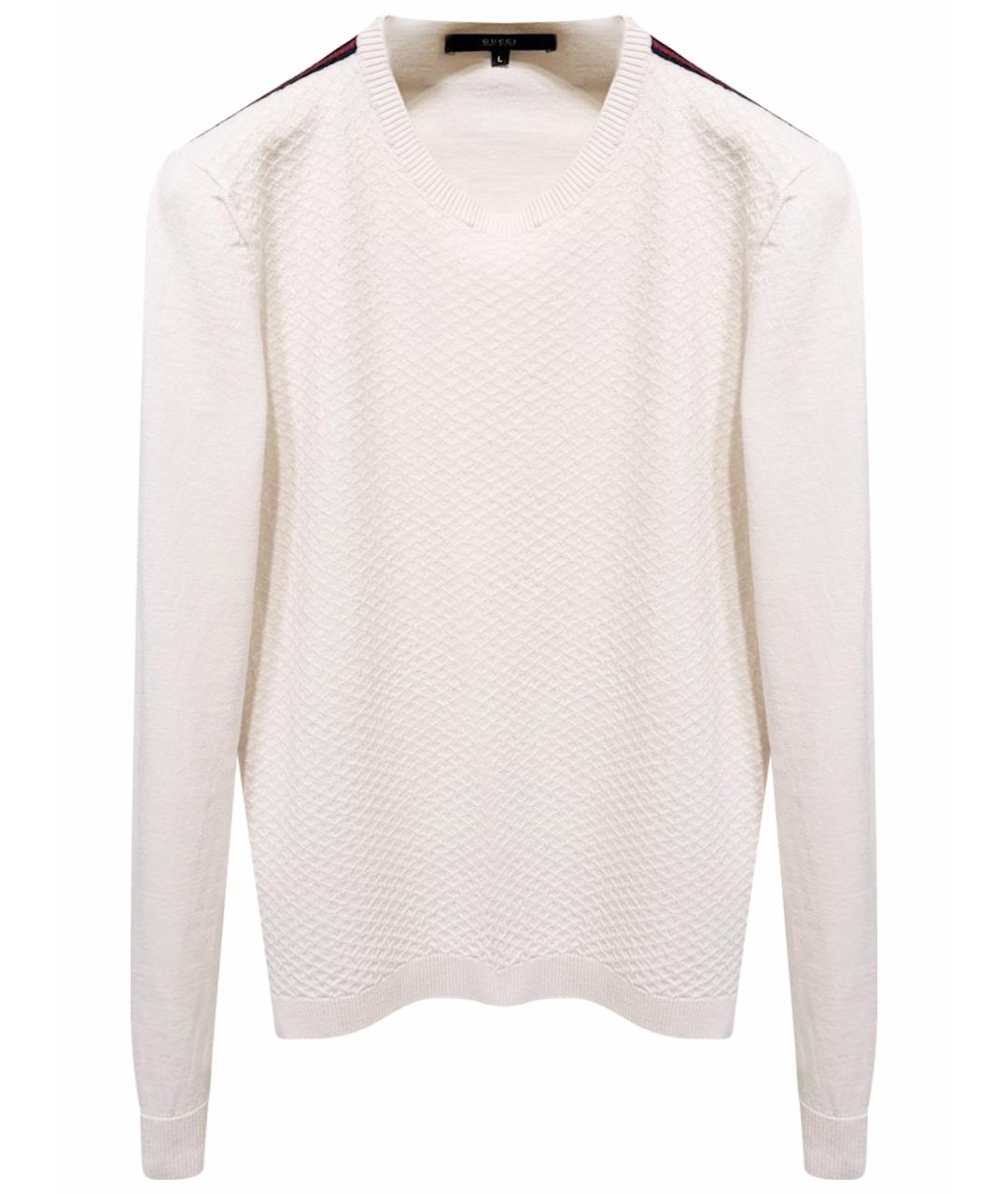 GUCCI Белый шерстяной джемпер / свитер, фото 1