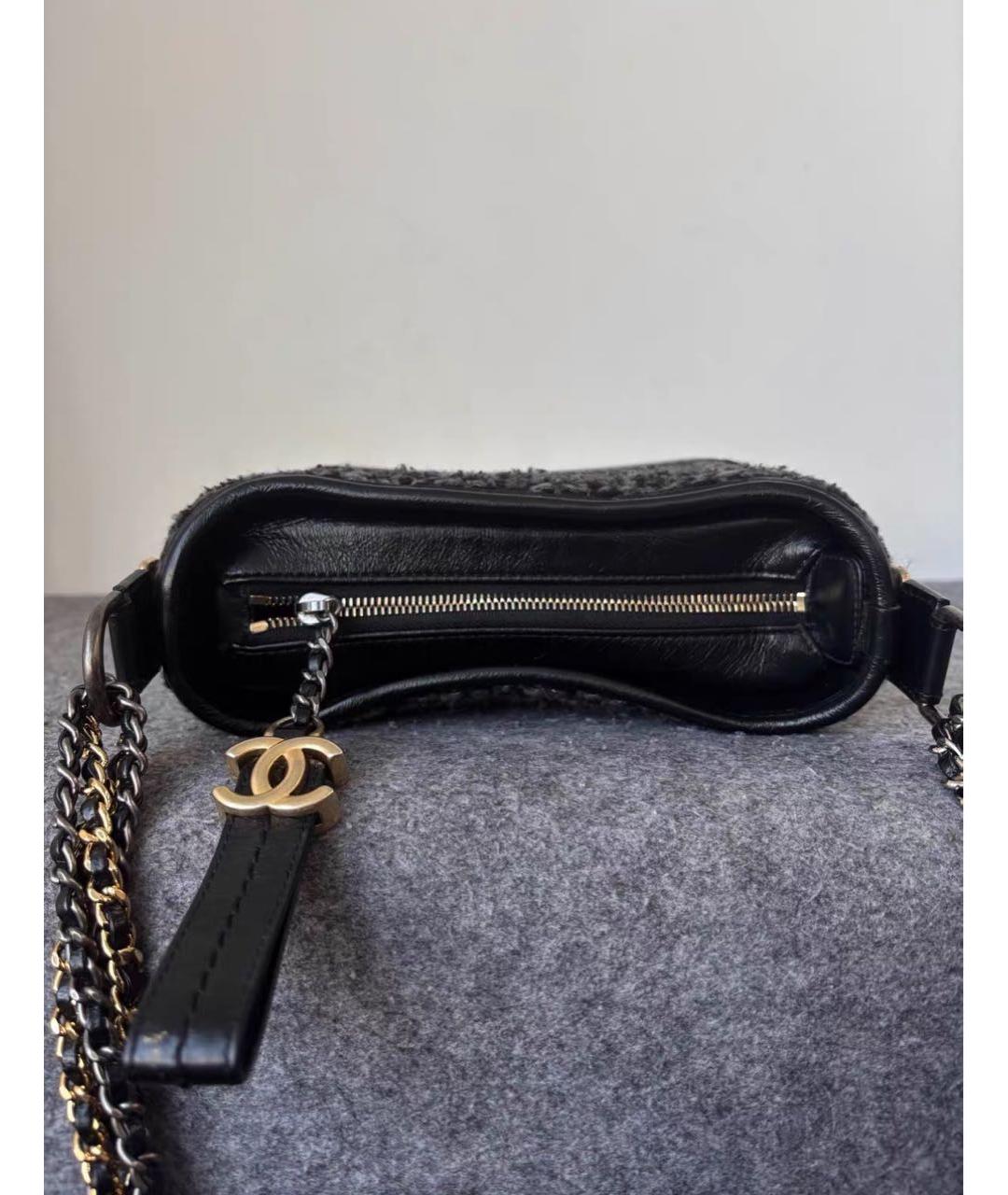 CHANEL Черная кожаная сумка через плечо, фото 4