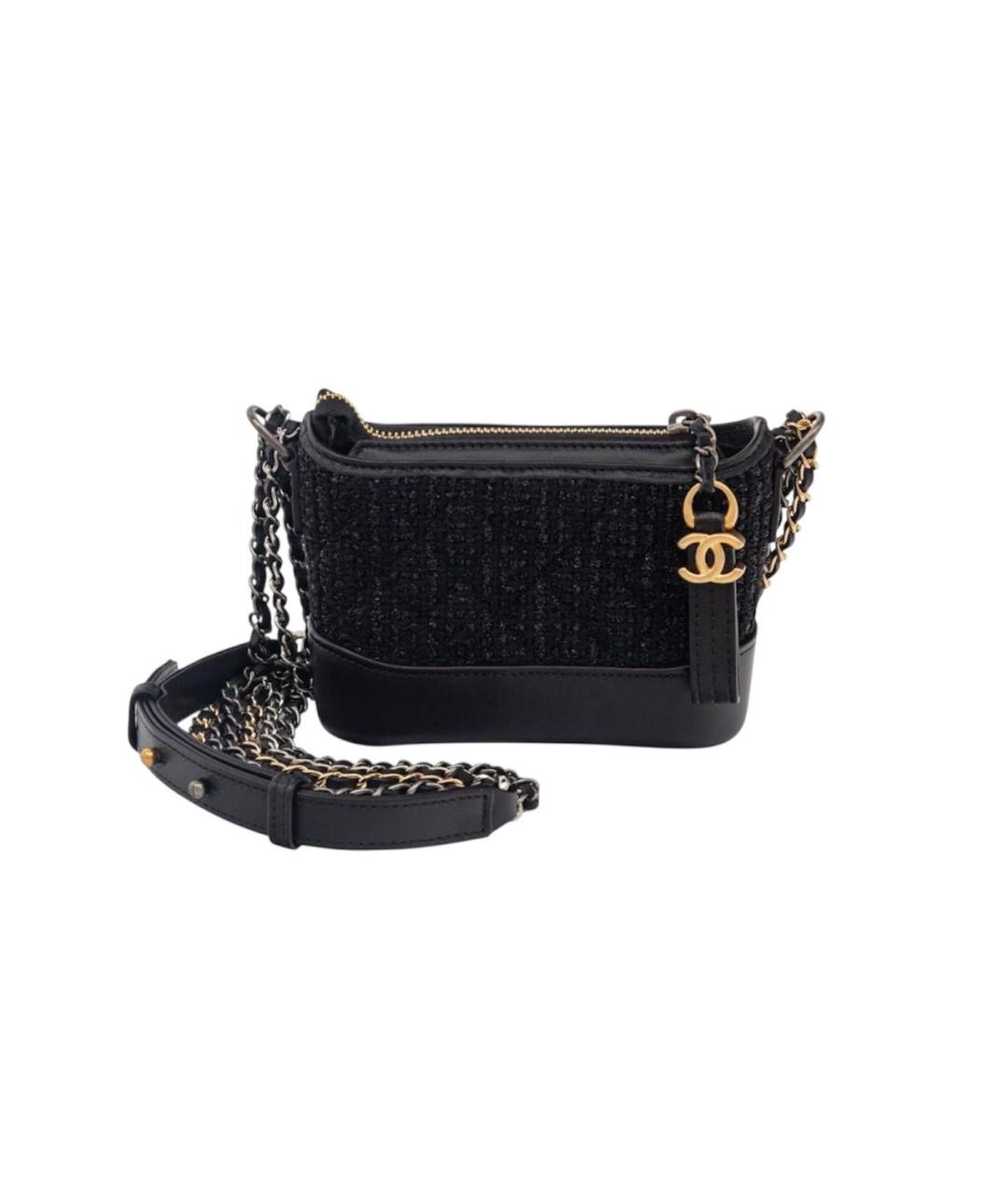 CHANEL Черная кожаная сумка через плечо, фото 1