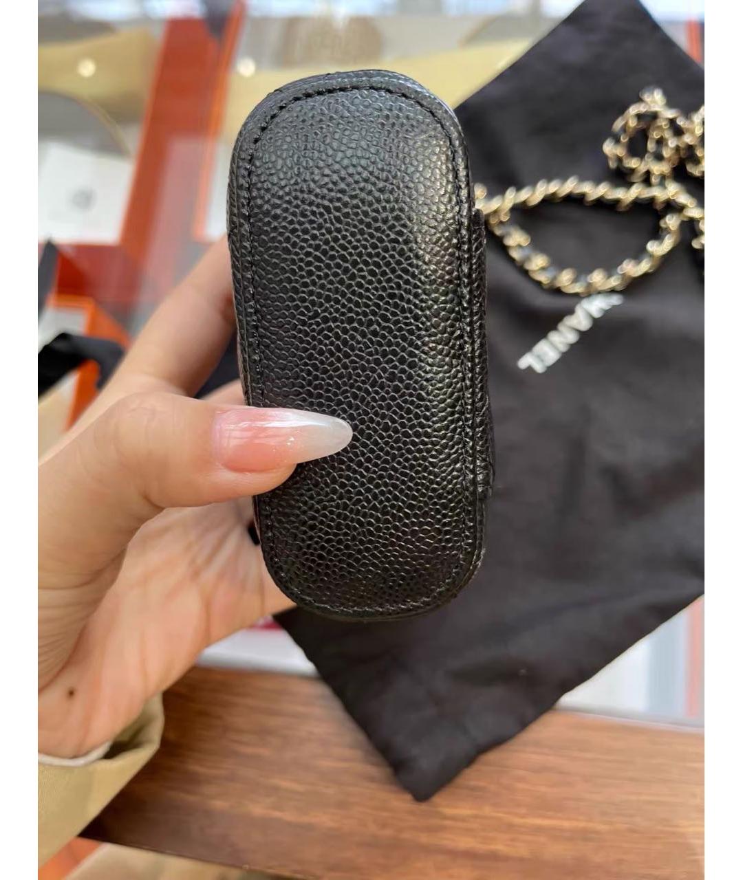 CHANEL Черная кожаная сумка через плечо, фото 6