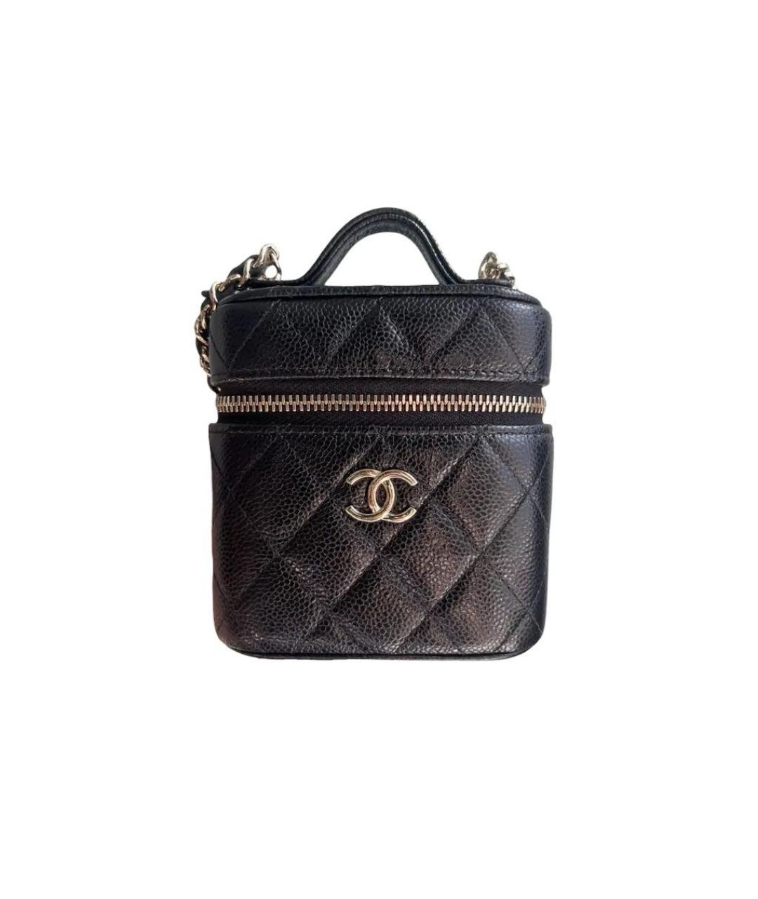 CHANEL Черная кожаная сумка через плечо, фото 1