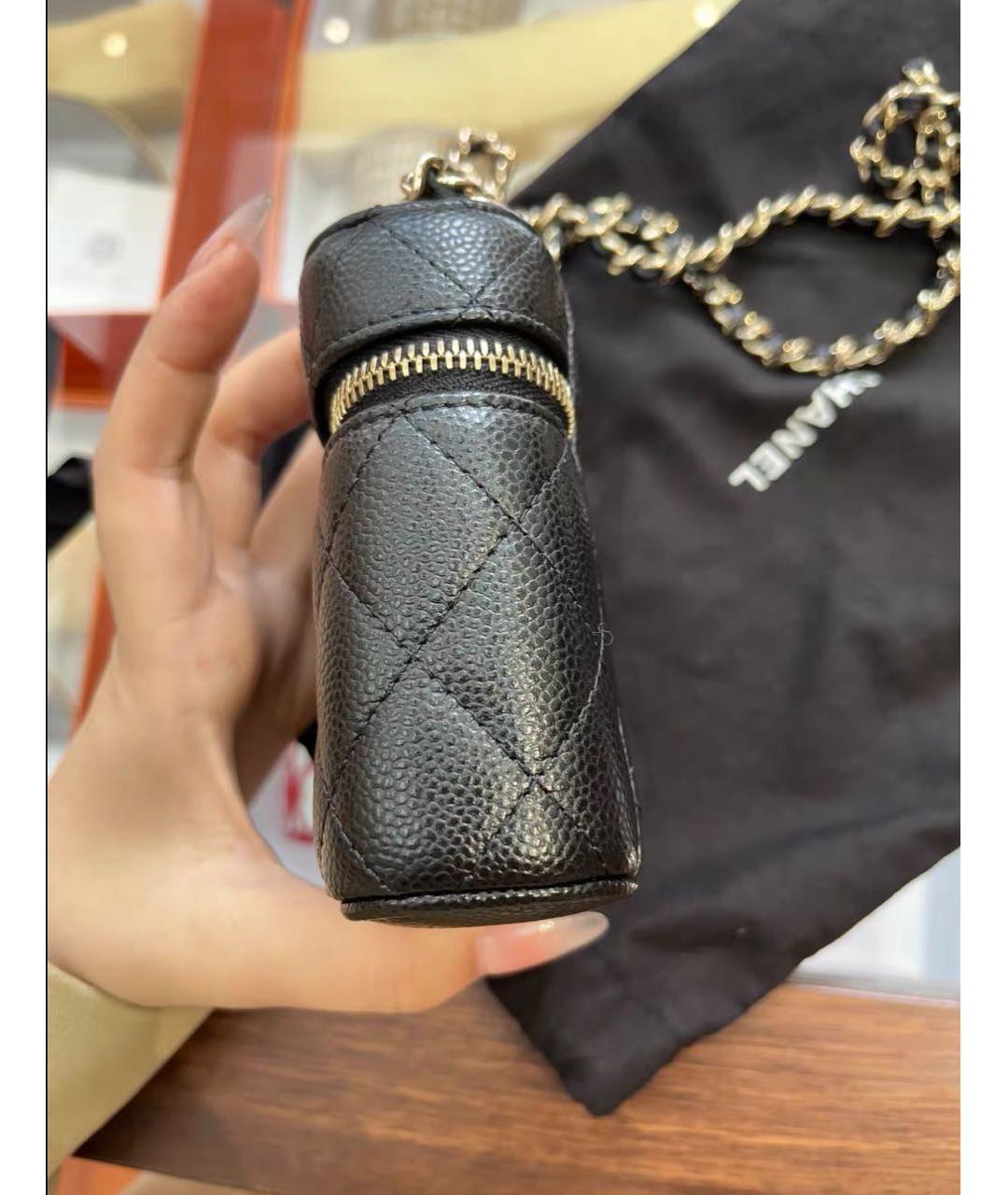 CHANEL Черная кожаная сумка через плечо, фото 2