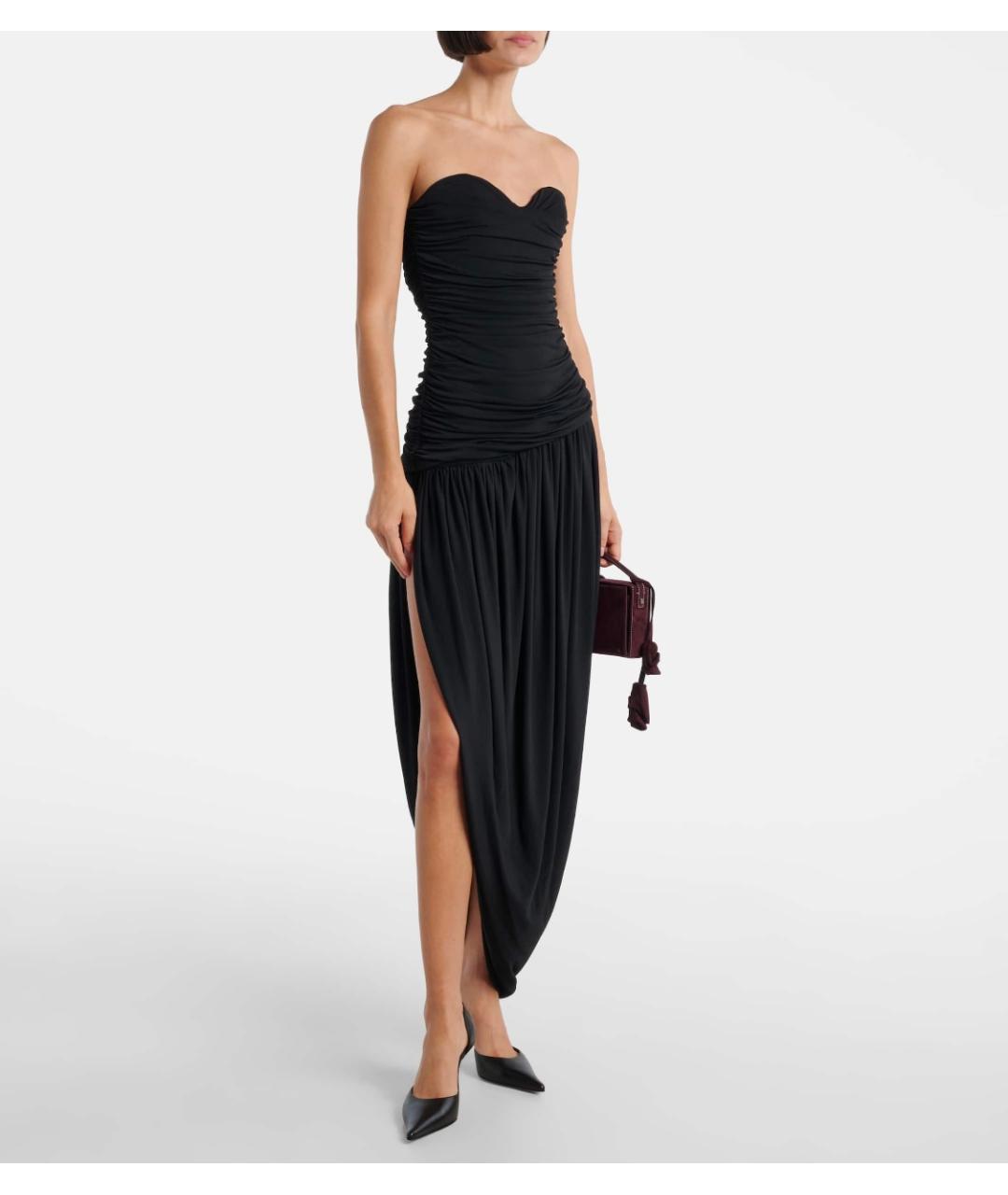 MAGDA BUTRYM Черное вискозное коктейльное платье, фото 2