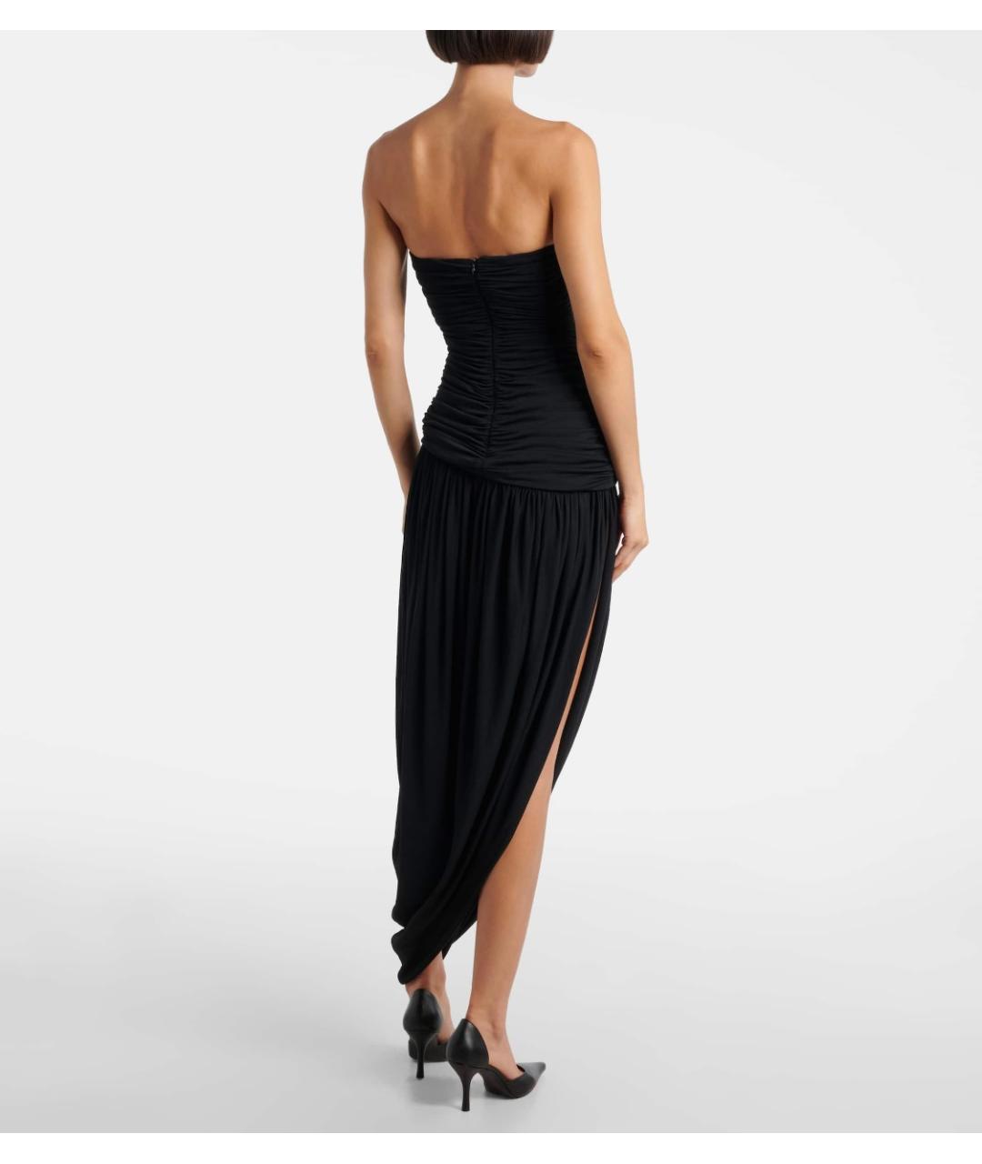 MAGDA BUTRYM Черное вискозное коктейльное платье, фото 3