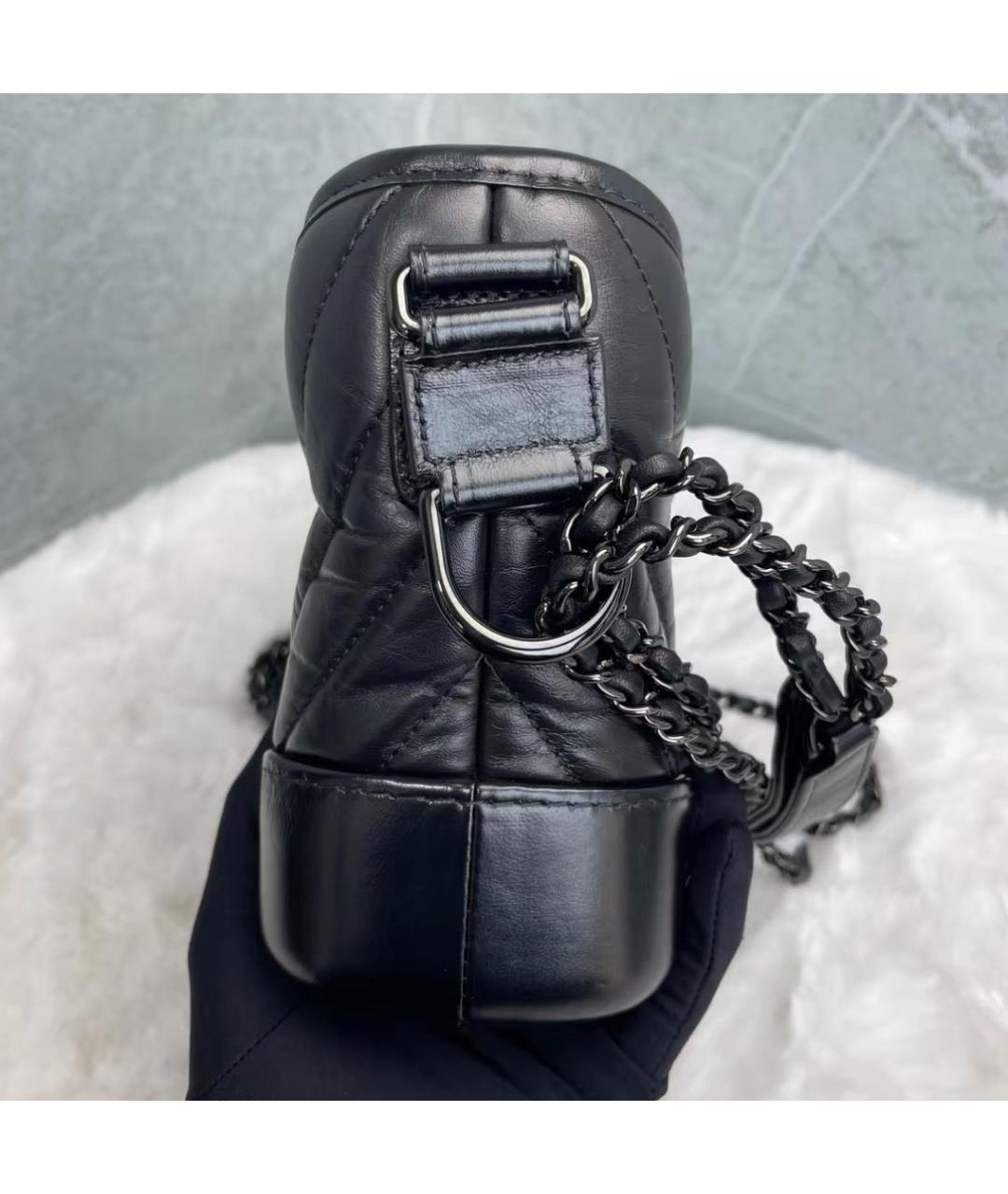 CHANEL Черная кожаная сумка через плечо, фото 5