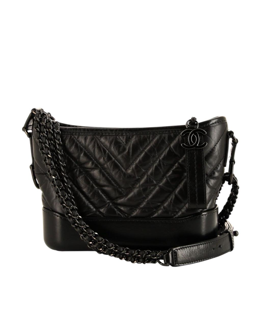 CHANEL Черная кожаная сумка через плечо, фото 1