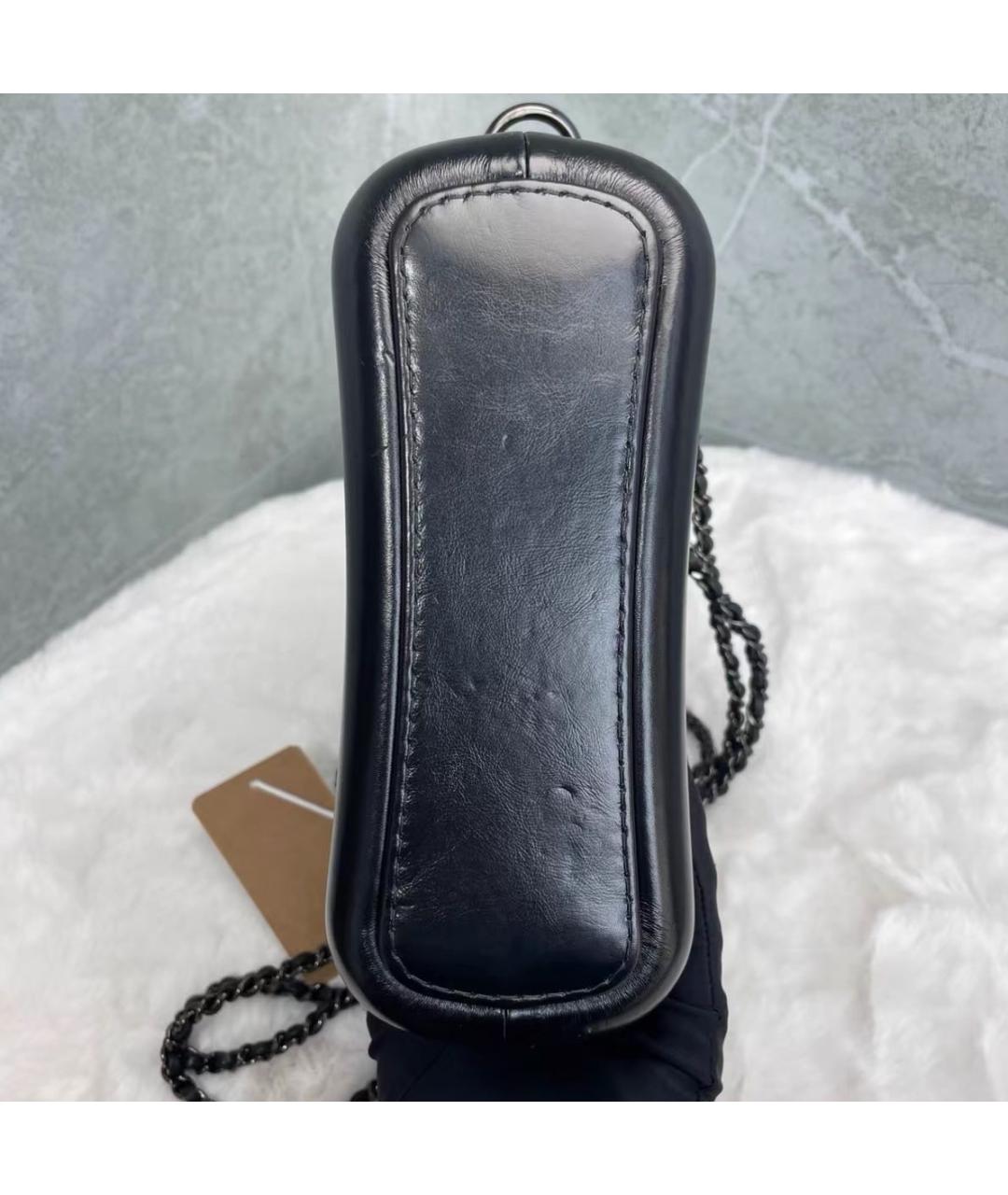 CHANEL Черная кожаная сумка через плечо, фото 7