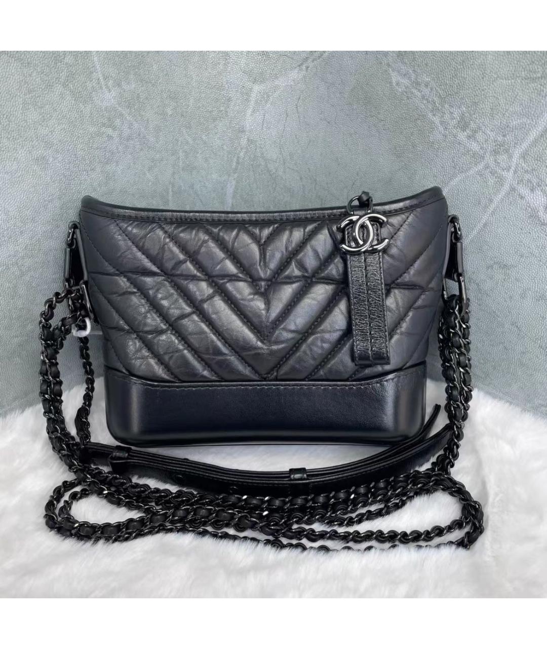 CHANEL Черная кожаная сумка через плечо, фото 2