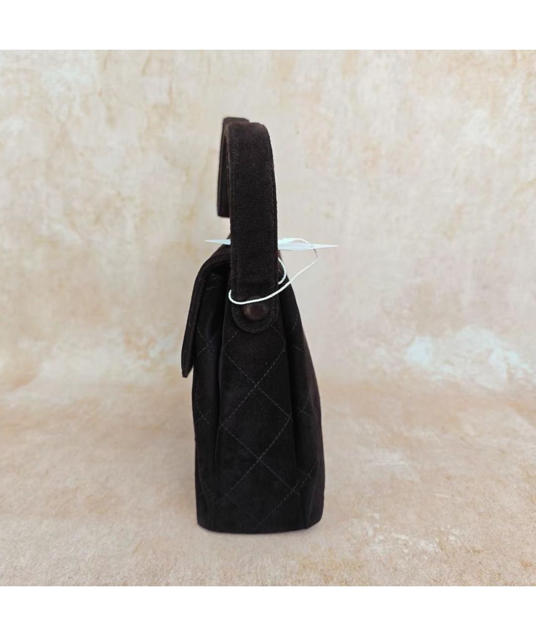 CHANEL Коричневая замшевая сумка через плечо, фото 6
