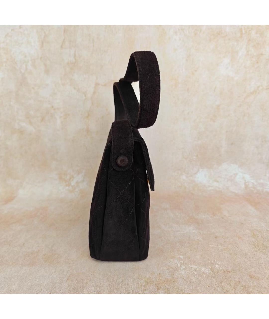 CHANEL Коричневая замшевая сумка через плечо, фото 1